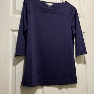 Two Womens Top- Pebble Beach Performance Poly Blend 3/4 sleeves Golf